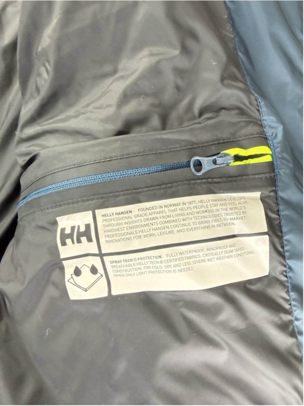 Helly Hansen Active Winter Parka Men Large Blue Puffer Jacket 100% Polyamide - Picture 15 of 16